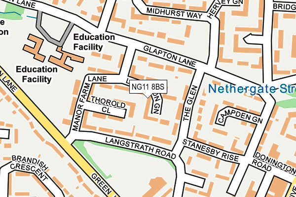 NG11 8BS map - OS OpenMap – Local (Ordnance Survey)