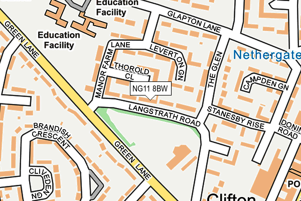NG11 8BW map - OS OpenMap – Local (Ordnance Survey)