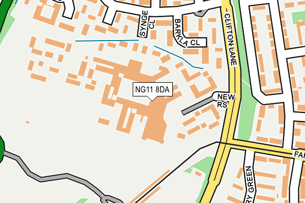 NG11 8DA map - OS OpenMap – Local (Ordnance Survey)