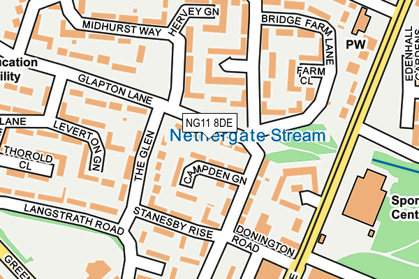 NG11 8DE map - OS OpenMap – Local (Ordnance Survey)