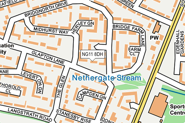 NG11 8DH map - OS OpenMap – Local (Ordnance Survey)