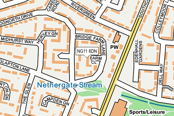 NG11 8DN map - OS OpenMap – Local (Ordnance Survey)