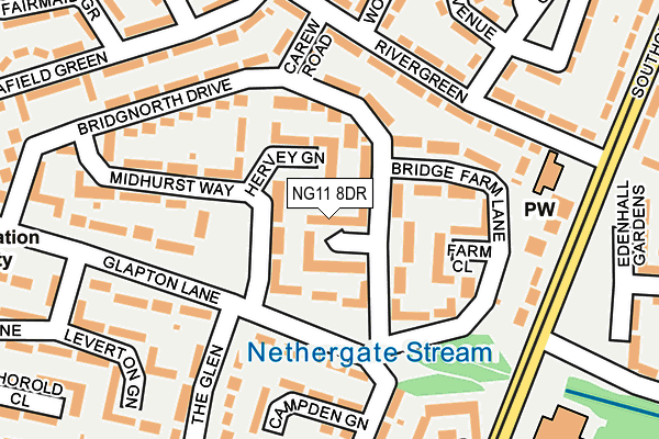 NG11 8DR map - OS OpenMap – Local (Ordnance Survey)