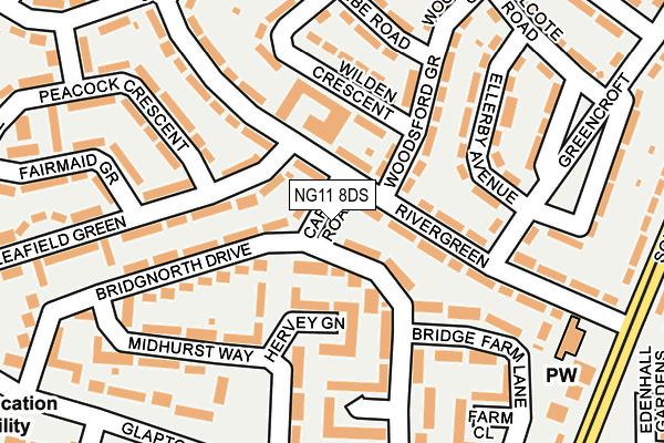 NG11 8DS map - OS OpenMap – Local (Ordnance Survey)