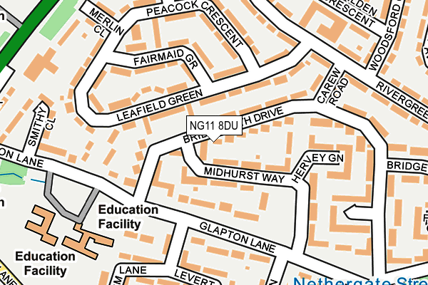 NG11 8DU map - OS OpenMap – Local (Ordnance Survey)
