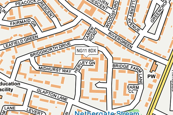 NG11 8DX map - OS OpenMap – Local (Ordnance Survey)