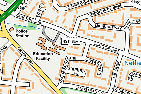 NG11 8EA map - OS OpenMap – Local (Ordnance Survey)