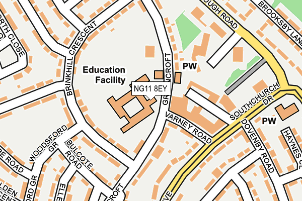 NG11 8EY map - OS OpenMap – Local (Ordnance Survey)