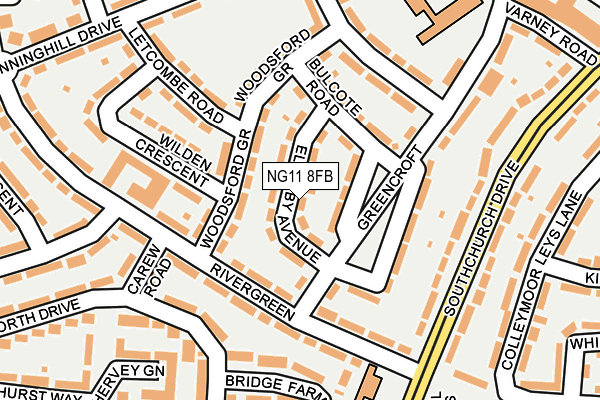 NG11 8FB map - OS OpenMap – Local (Ordnance Survey)