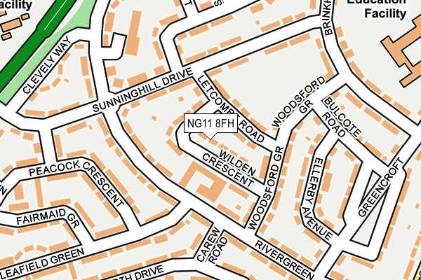 NG11 8FH map - OS OpenMap – Local (Ordnance Survey)