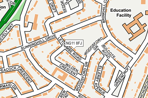 NG11 8FJ map - OS OpenMap – Local (Ordnance Survey)