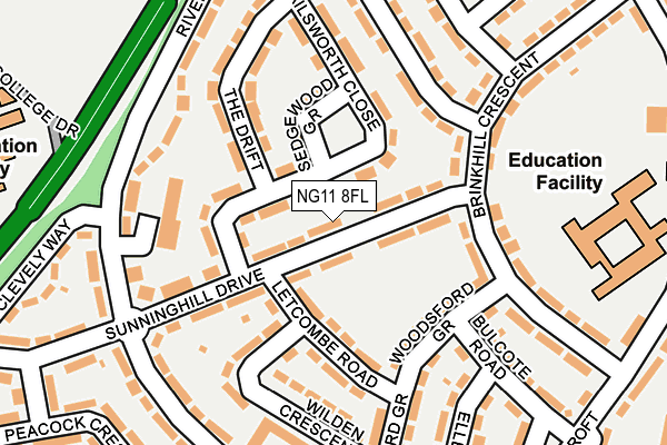 NG11 8FL map - OS OpenMap – Local (Ordnance Survey)