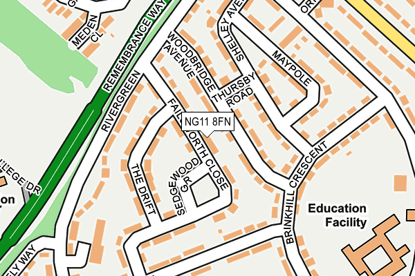 NG11 8FN map - OS OpenMap – Local (Ordnance Survey)