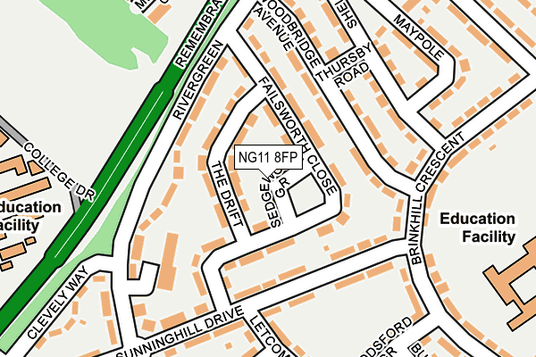 NG11 8FP map - OS OpenMap – Local (Ordnance Survey)