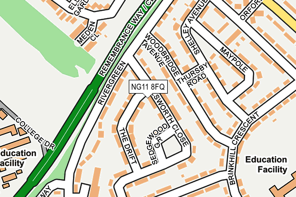 NG11 8FQ map - OS OpenMap – Local (Ordnance Survey)