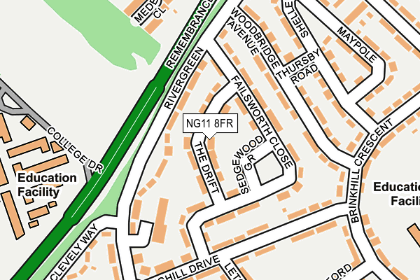 NG11 8FR map - OS OpenMap – Local (Ordnance Survey)