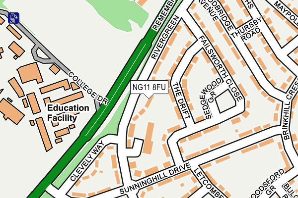 NG11 8FU map - OS OpenMap – Local (Ordnance Survey)