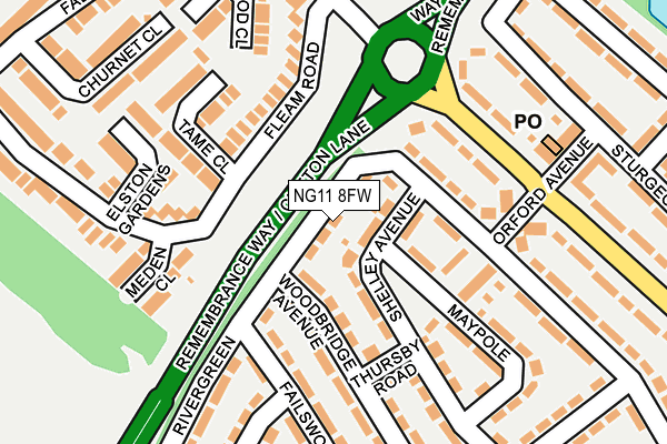 NG11 8FW map - OS OpenMap – Local (Ordnance Survey)