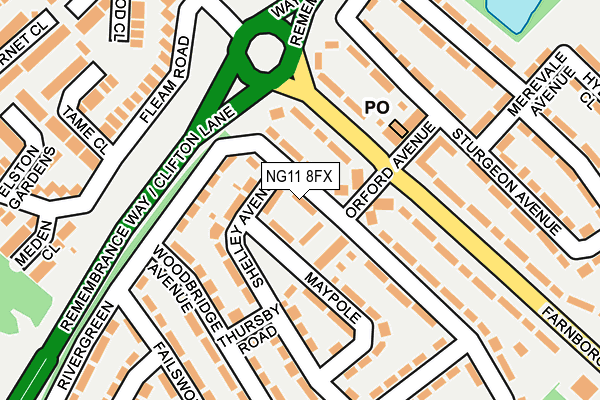 NG11 8FX map - OS OpenMap – Local (Ordnance Survey)