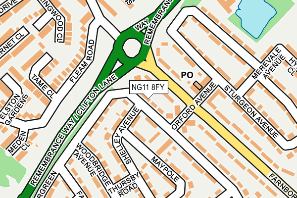 NG11 8FY map - OS OpenMap – Local (Ordnance Survey)