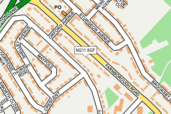 NG11 8GF map - OS OpenMap – Local (Ordnance Survey)