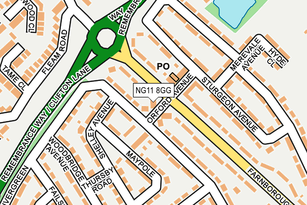 NG11 8GG map - OS OpenMap – Local (Ordnance Survey)