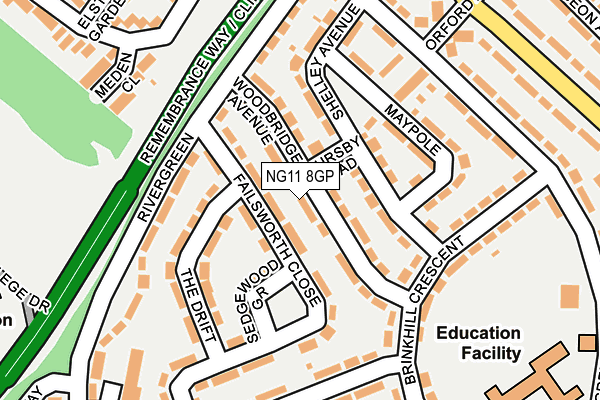 NG11 8GP map - OS OpenMap – Local (Ordnance Survey)