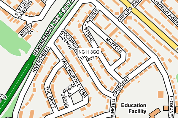 NG11 8GQ map - OS OpenMap – Local (Ordnance Survey)