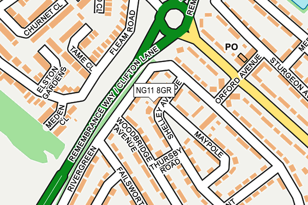NG11 8GR map - OS OpenMap – Local (Ordnance Survey)