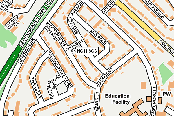 NG11 8GS map - OS OpenMap – Local (Ordnance Survey)