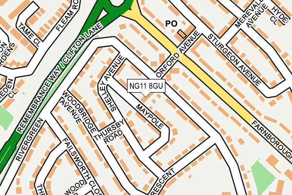 NG11 8GU map - OS OpenMap – Local (Ordnance Survey)