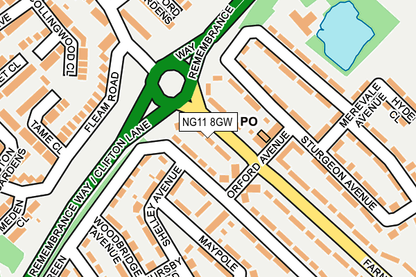 NG11 8GW map - OS OpenMap – Local (Ordnance Survey)