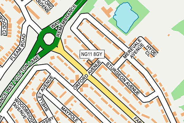 NG11 8GY map - OS OpenMap – Local (Ordnance Survey)