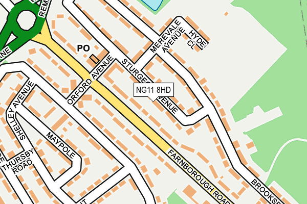 NG11 8HD map - OS OpenMap – Local (Ordnance Survey)