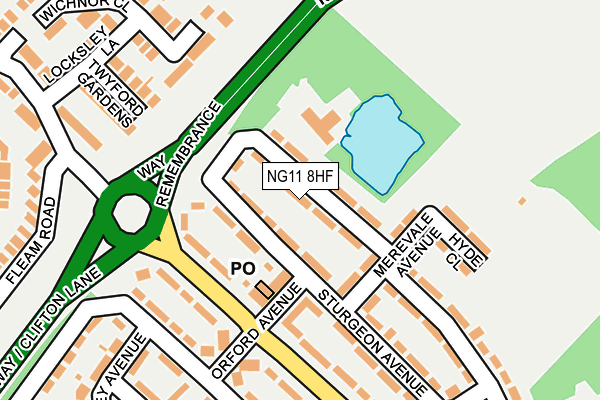 NG11 8HF map - OS OpenMap – Local (Ordnance Survey)