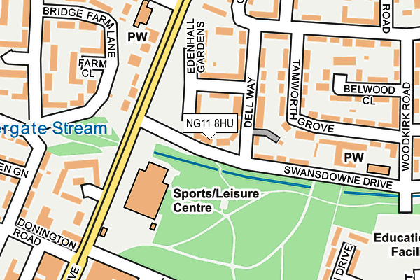 NG11 8HU map - OS OpenMap – Local (Ordnance Survey)