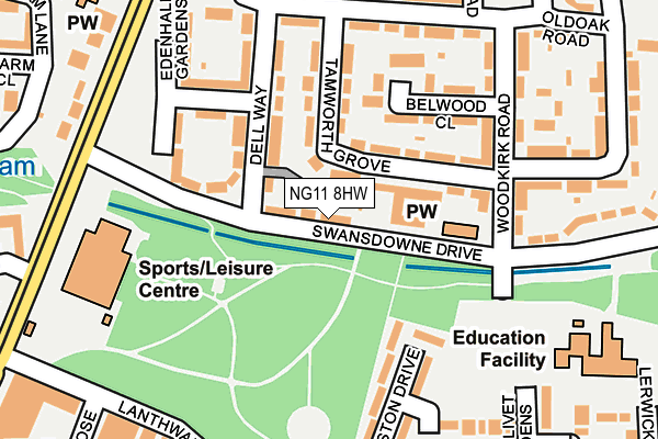 NG11 8HW map - OS OpenMap – Local (Ordnance Survey)