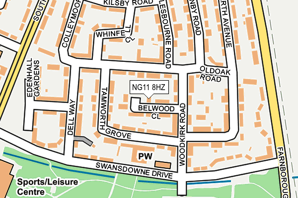 NG11 8HZ map - OS OpenMap – Local (Ordnance Survey)