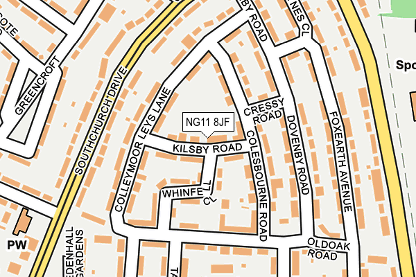 NG11 8JF map - OS OpenMap – Local (Ordnance Survey)