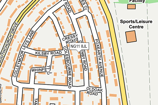 NG11 8JL map - OS OpenMap – Local (Ordnance Survey)