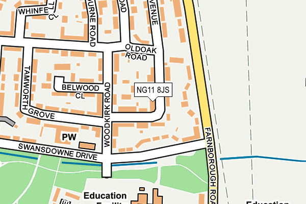 NG11 8JS map - OS OpenMap – Local (Ordnance Survey)