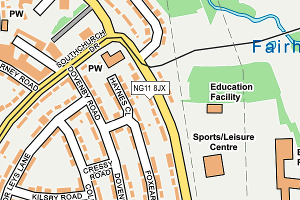 NG11 8JX map - OS OpenMap – Local (Ordnance Survey)