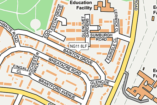 NG11 8LF map - OS OpenMap – Local (Ordnance Survey)