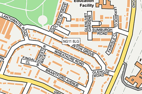 NG11 8LG map - OS OpenMap – Local (Ordnance Survey)