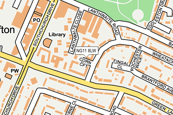 NG11 8LW map - OS OpenMap – Local (Ordnance Survey)