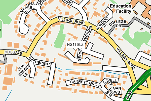 Map of GERVASE LEASEHOLD LIMITED at local scale