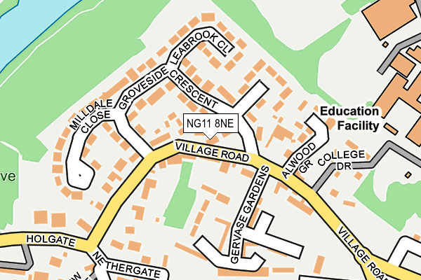 NG11 8NE map - OS OpenMap – Local (Ordnance Survey)