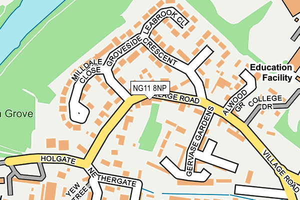 NG11 8NP map - OS OpenMap – Local (Ordnance Survey)