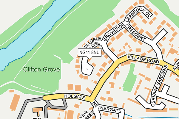 NG11 8NU map - OS OpenMap – Local (Ordnance Survey)