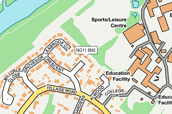 NG11 8NX map - OS OpenMap – Local (Ordnance Survey)